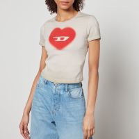 diesel t-ele logo-print stretch-cotton t-shirt - xxs