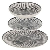 lucie servicio de mesa 12 piezas gris l265xd24xh265cm - atmosphera createur dinterieur