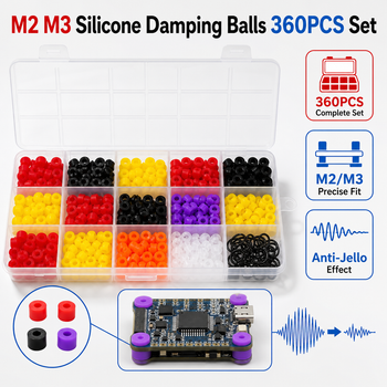 Bolas Amortiguadoras M2 M3 de Silicona y Goma en Caja Surtida para Montaje Flexible de Controlador F4 F7 Dron FPV RC