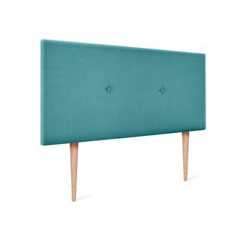 Cabecero De Tela Aqualine Liso Con Botones 105x105cm Con Patas Camas 105 - Turquesa