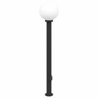 baliza de luz con toma de corriente de 120 cm color negro ip44 vidaxl