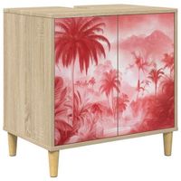 mueble de cuarto de bano aachen sonoma 60 x 40 x 60 cm vidaxl