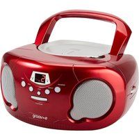 original boombox gv-ps733 portable fmam boombox - red red