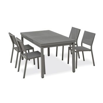 Conjunto De Comedor De 4 Plazas En Aluminio