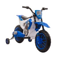 homcom moto electrica para ninos de 3 anos 12v moto de juguete con 2 ruedas de equilibrio velocidad max 8 kmh arranque suave azul   aosom espana