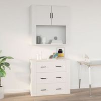 armario de pared  mueble pared madera contrachapada blanco 80x33x80 cm cfw740724