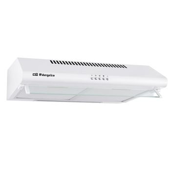 Orbegozo ST 07160 D BL Campana Extractora Estándar 60 cm Blanco – Motor 60W, Extracción 195,3 m³/h, 3 Niveles de Potencia, Luz LED 2.5W y 2 Filtros de Aluminio Desmontables