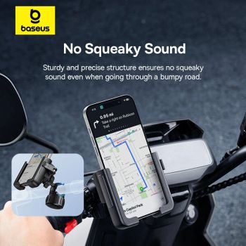 Soporte para teléfono móvil Baseus GoTrip Series para bicicletas con rotación de 360° y anti-vibración para teléfonos
