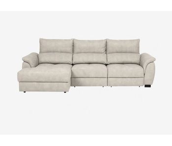 Chaise longue con cama benson izquierda 4 plazas gris