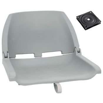 Set De Asientos Plegables Para Barco 2 Uds Gris Vidaxl