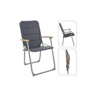 silla camping plegable gris marca import