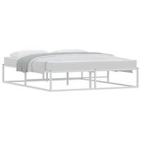 cama matrimonial  cama para adultos  estructura cama sin colchon metal blanco 160x200cm