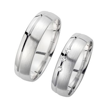 Alianzas con diamantes ancho 5,5 mm