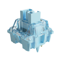 akko-interruptor tactil v3 cream blue pro pulsador de 5 pines 45gf con vastago a prueba de polvo compatible con teclado mecanico mx 45 piezas