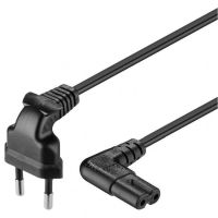 goobay cable de alimentacion acodado iec-320c7 50cm negro