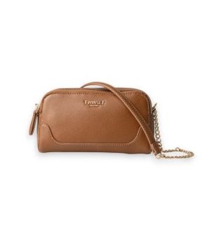 Twinset para mujer. 262TD8044 Bolso Tracolla Camera marrón (OSFA), Casual, Poliuretano