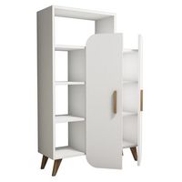 estanteria de madera form - 90 x 32 x 132 cm - blanco
