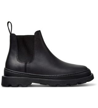 Camper para mujer. K400818-001 Botines de piel Brutus negro (40), Plano, Ninguno, Casual