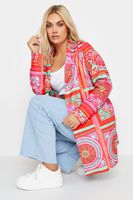 limited collection blazer estampado azulejo en verde y rosa mujer curvy y tallas grandes limited collection