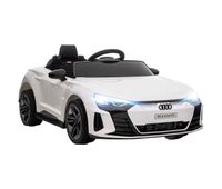 homcom coche electrico para ninos de 3 anos audi rs e-tron gt coche de bateria 12v con mando a distancia faros led bocina musica usb y apertura de puerta 3-5 kmh blanco