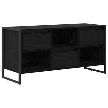 Gabinete De Tv 100 X 36 X 49,5 Cm Roble Negro Vidaxl