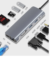 zeromax dock usb-c 10 en 1 zm-byl2120 type-c 2 x hdmi 4k lan gigabit