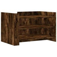 mesa de centro madera de ingenieria roble ahumado 80x50x50 cm vidaxl