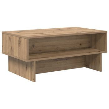 Mesa De Café Roble Artisan 80 X 46 X 35 Cm Madera De Ingeniería Vidaxl
