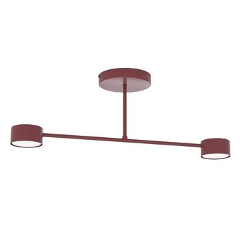 Plafón de techo lim burdeos (2 luces)