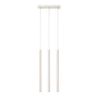 lampara de techo beige acero alt 30 cm