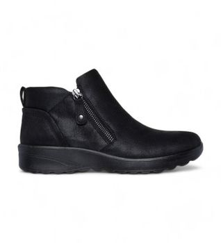 Skechers para mujer. 158952 Botines Lovely Vibe Fall negro (40), Plano, 1 a 3cm, Cremallera, Casual