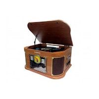 sunstech pxrc52cd tocadiscos de traccion directa madera