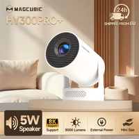 proyector para exteriores magcubic hy300 pro 8k 8000 lumenes android 14 wifi 6 bt54 altavoz hifi portatil de 5w 720p hd