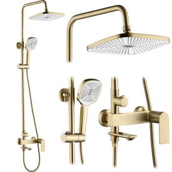 Conjunto De Ducha Rea My1902-78gg Storm Brush Gold