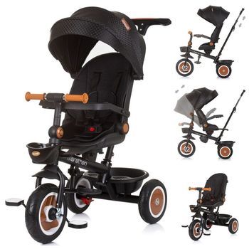 Triciclo Con Asiento Giratorio Marathon Hasta 25 Kg De Chipolino - Obsidian