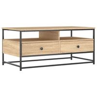 mesa de centro 100x51x45 cm madera - marron