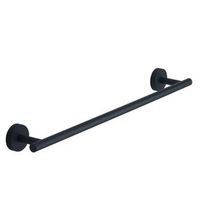toallero violetta de 45 cm en acero inoxidable negro mate para montaje en pared