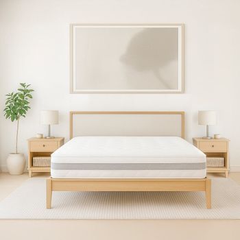Colchón 160x190 Ergonómico Y Transpirable 20 Cm | Confort Natural Y Diseño Escandinavo De Alta Firmeza | Made In Italy | The White Stone