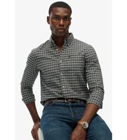 superdry para hombre m4011042a camisa premium check oxford marino l casual algodon manga larga