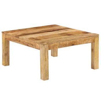 Mesa De Centro，mesa Auxiliar，mesa De Café De Madera Maciza De Mango 80x80x40 Cm