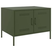 mesa de centro con 2 compartimentos 68 x 50 x 505 cm acero verde dec040199