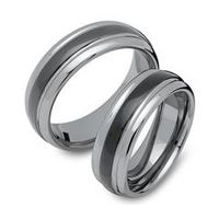 alianzas de boda con revestimiento de iones de tungsteno