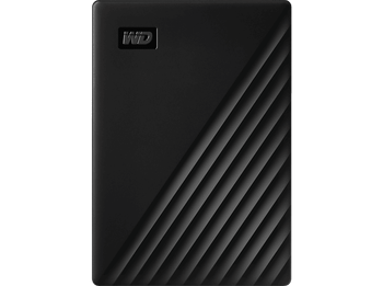 Disco duro externo 5 TB - Western Digital WD My Passport, Portátil, HDD, USB 3.2, Funciona con Chromebook, Negro