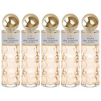 pack de 5 eau de parfum mujer saphir vida 200ml