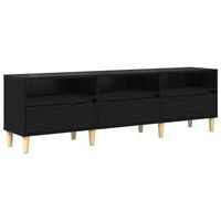 gabinete de tv 150 x 30 x 45 cm roble negro vidaxl