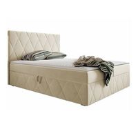 cama continental comfivo 225 doble de color marron claro tapiz somieres 183x206x112cm