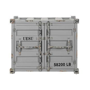 Botellero Metal Mdf 77x41x64 Container Gris