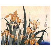 legendarte - cuadro lienzo impresion digital - iris y saltamontes - katsushika hokusai - decoracion pared cm 50x60