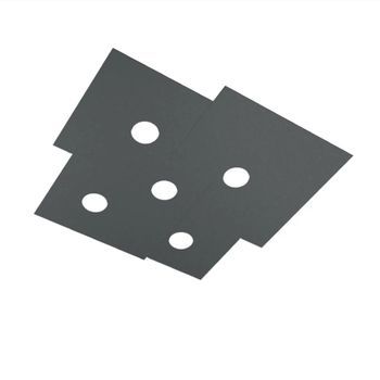 Lámpara De Techo Cuadrada Toplight Plate De 5 Luces Con Casquillo Gx53, Estructura Antracita, Diseño Moderno 73x67x3cm
