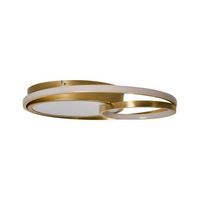lampara de techo moderna con led integrados de metal formas geometricas anillos redondos dorado coquet